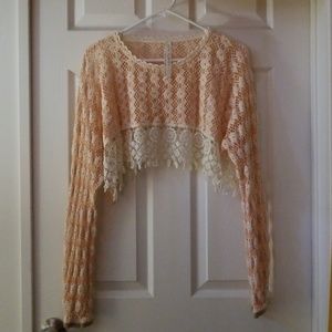Free People crochet crop top